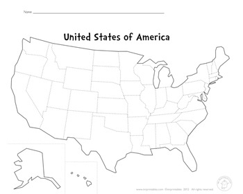 Preview of Blank Map Of The USA