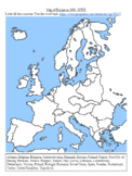 Blank Map of Europe Start of WWII With Word Bank - World W