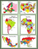 Blank Maps All Around the World- Bundle