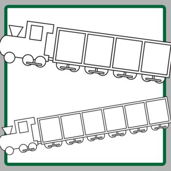 Blank Measure Length Trains for Words, Math, Place Value or Transport ...
