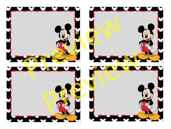 blank mickey mouse labels by teacher tips and tricks tpt