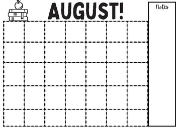 Preview of Blank Monthly Calendar Printable- ANY YEAR Freebie