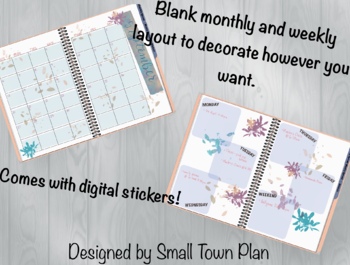 Preview of Blank Monthly/Weekly Planner Freebie