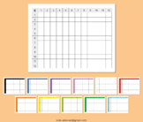 Blank Multiplication Chart 1-12 Horizontal Rainbow Templat