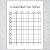 blank multiplication chart worksheets teaching resources tpt