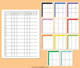 Blank Multiplication Chart 1-12 Rainbow Template Time Tabl