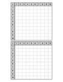 Blank Multiplication Tables up to 10, 12, and 15