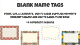 Blank Name Tags/Labels
