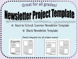 Blank Newsletter Project & Back to School Summer Newslette