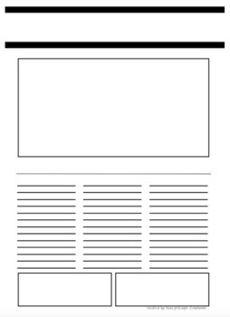 Blank Newspaper Article Template by Miss Girling's Classroom | TpT