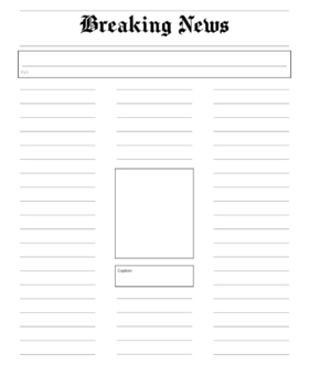 Preview of Blank Newspaper Article Template