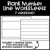 Blank Number Line Sheets (7 Versions!) | Math, Number Sens