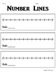 blank number line worksheets includes 5 different number line templates