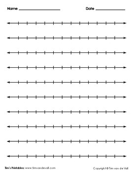 blank number line template by tim s printables tpt