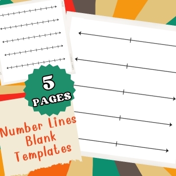 Preview of Blank Number Lines - 1 File, 5 Pages