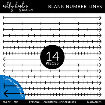 Preview of Blank Number Lines Clipart