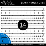 Blank Number Lines Clipart