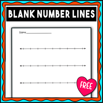 Preview of Blank Number Lines - FREE