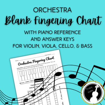Preview of Blank Orchestra Fingering Chart | Answer Keys for Violin, Viola, Cello, Bass