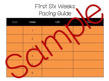 Preview of Blank Pacing Guides