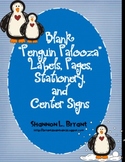 Blank Penguin Palooza Labels, Pages, Stationery, and Center Signs