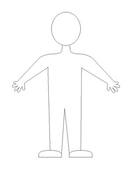 an outline of a person