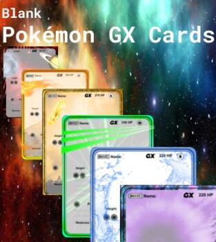 Preview of COOL Pokémon GX Blank Cards: Book Characters, Myths, Hist, Stdnt Bios/Bulletins