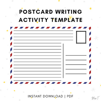 Draw Your Own Postcard Free Printable Template  Printable postcards,  Postcard template free, Postcard template