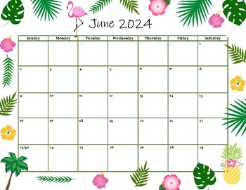 Blank Printable June 2023 Calendar By Heather Elizabeth Creations