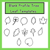 Blank Profile Tree Leaf Templates Clip Art- 12 PNGS