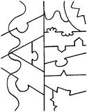 Blank Puzzle Templates from 2 to 10 pieces