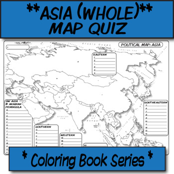 Preview of QUIZ Asia Political Map **Coloring Book Series**