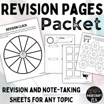 Preview of Blank Revision Page Templates for Any Topic | 12 Designs