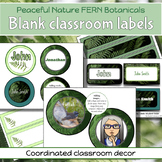 Blank Room Labels to personalise in FERN Theme coordinates