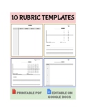 Blank Rubric Template (Editable in Google Docs)