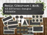 Blank Rustic Farmhouse Labels 48 pages of EDITABLE shapes 
