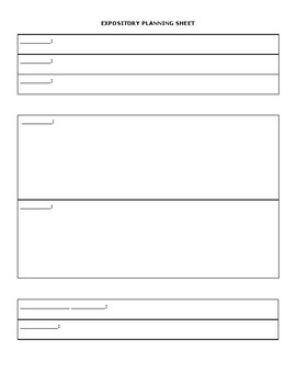 Preview of Blank STAAR Graphic Organizer-Expository Essay Planning Sheet