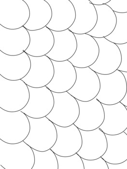 Download Blank Scalloped/Fin/Scales Patterned Coloring Pages by Aaliyah'sCreatives