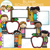 Blank Signs for School Clip Art