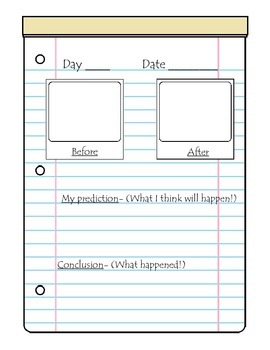 science experiment journal template