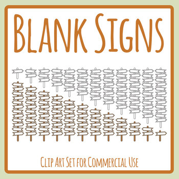 Clipart blank directional signs