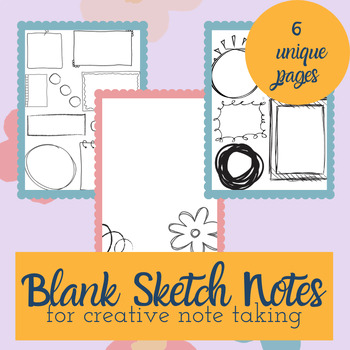 Blank Sketch Notes by Ms G Online | TPT