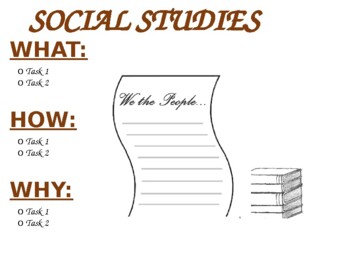 Preview of Blank Social Studies Task Card