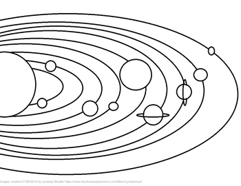 Blank Solar System Including Pluto by LyndsaMuel | TpT