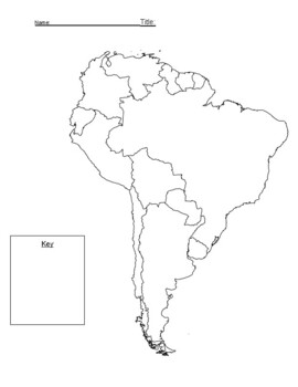 Preview of Blank South America Map w/ Checklist
