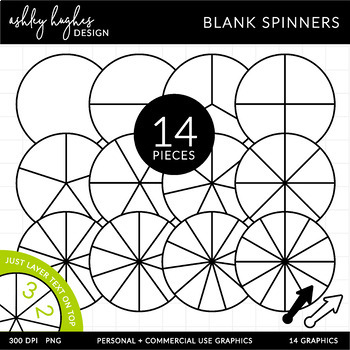 Preview of Blank Spinners Clipart