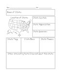 Blank State Fact Sheet - United States