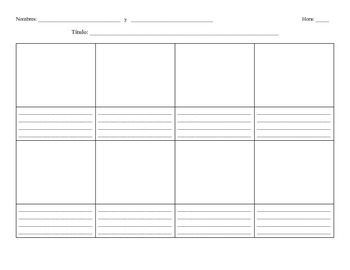 Spanish Storyboard Template Worksheets Teaching Resources Tpt