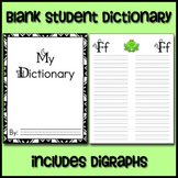 Blank Student Dictionary