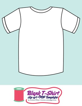 Preview of Blank T-Shirt Template Clip Art + PDF